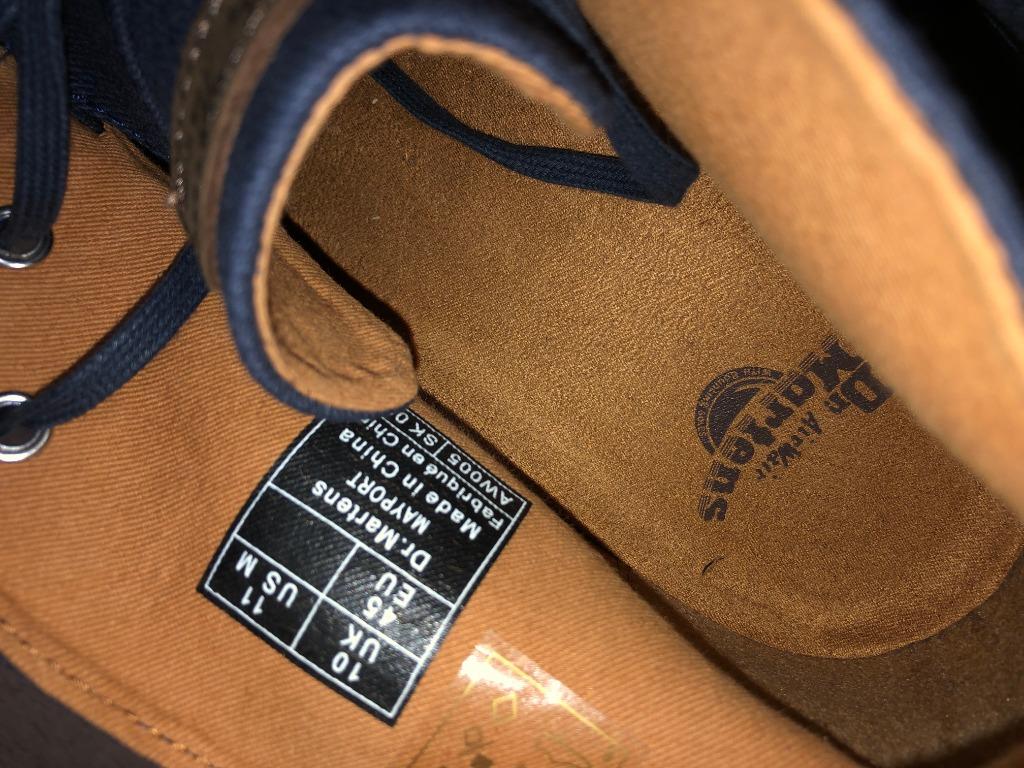 dr martens mayport navy blu marin overdyed twill canvas Men s