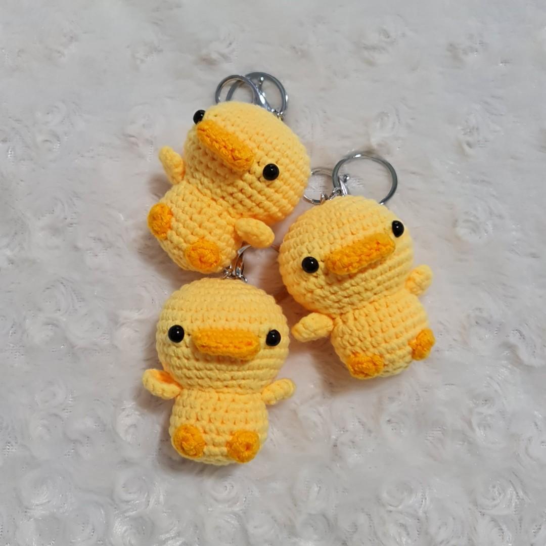 duck amigurumi keychain bag charm hobbies toys travel travel essentials accessories on carousell