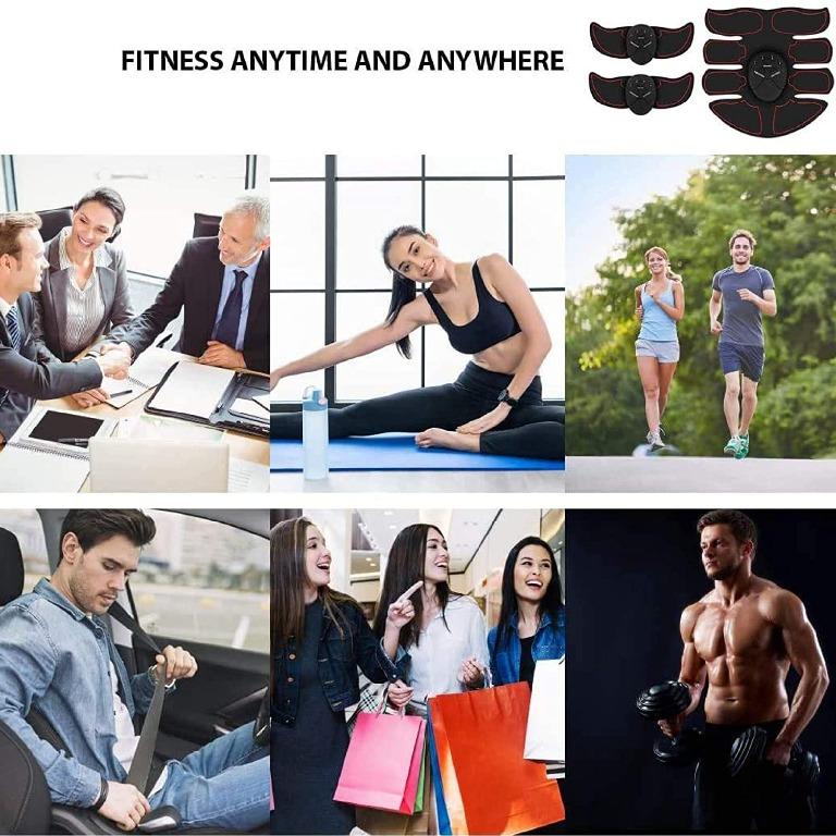 MD Retail Muscle Toner Abdominal Toning Belt EMS ABS Toner Body Muscle  Trainer Wireless Portable Unisex Fitness Training Gear for Abdomen/Arm/Leg  Training Home Office Exercise Abs Stimulating Belt- Abdominal  Toner-Training Device for