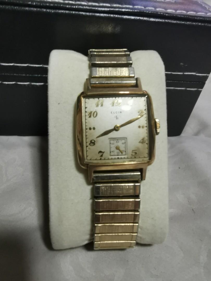 Elgin gold plated on sale watch