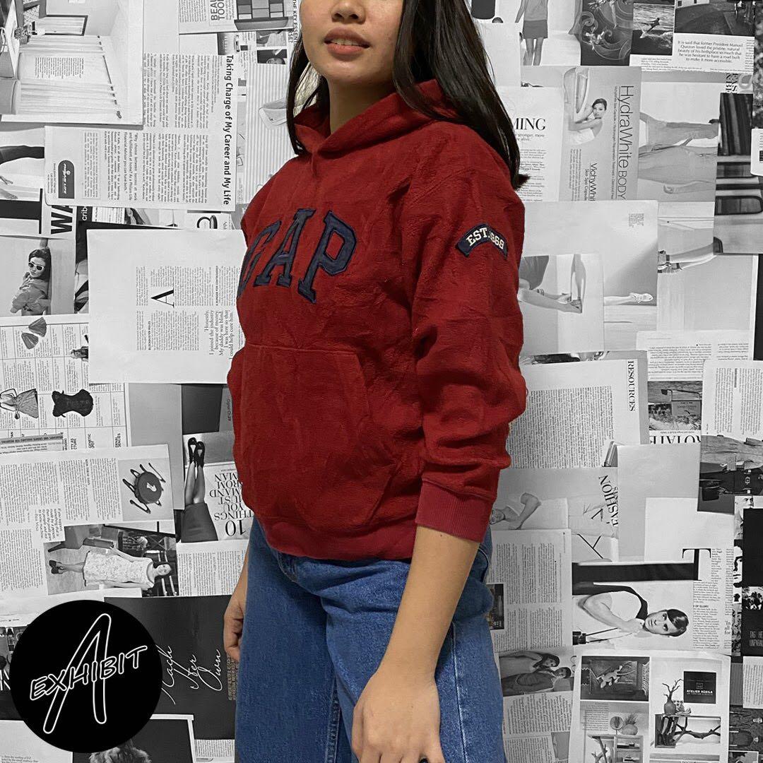 gap hoodie maroon