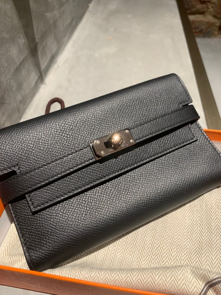 Hermes kelly shop wallet black