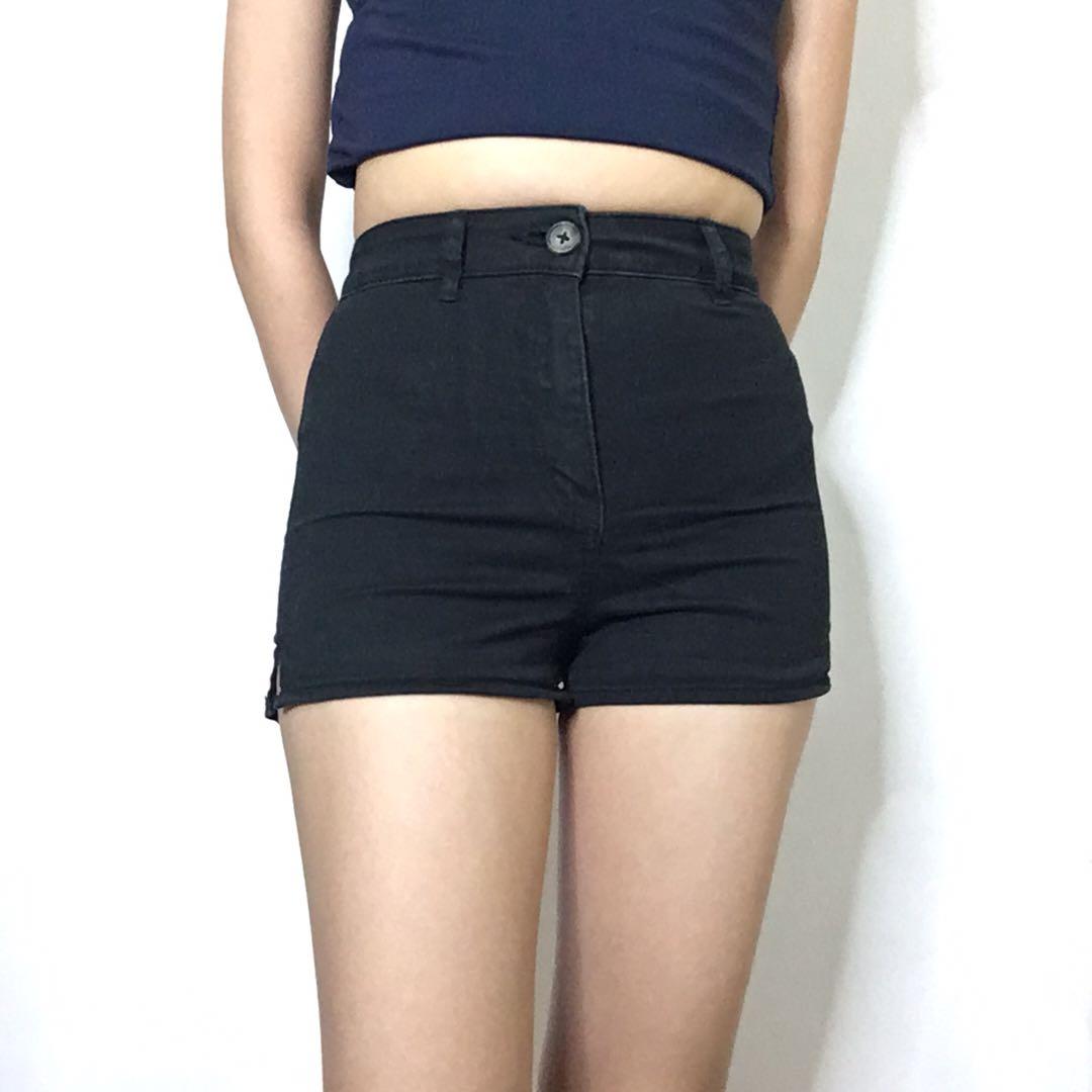 Black cheap shorts h&m