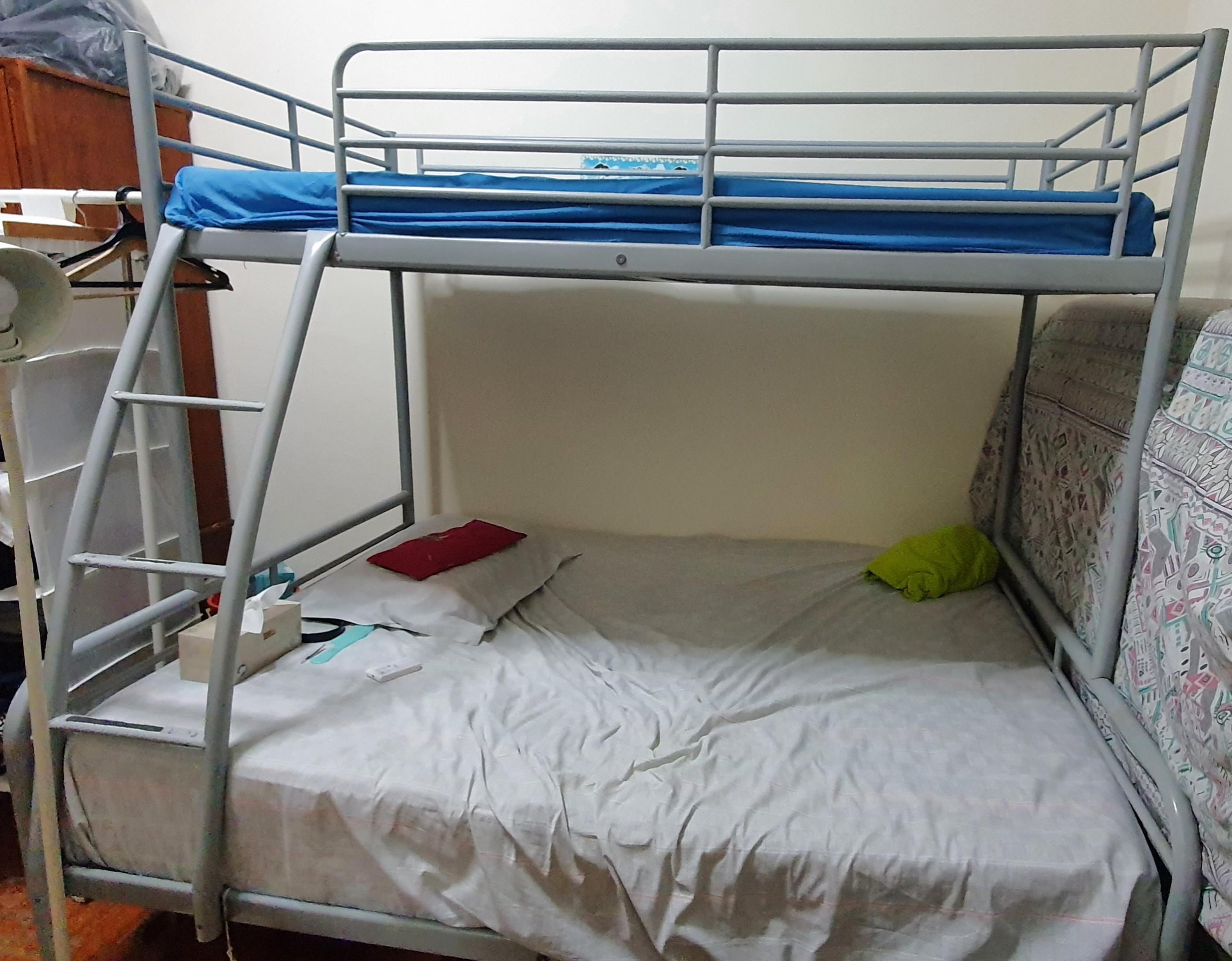 Ikea Tromso Double Decker Bed Frame, Bunk Bed Double And Single Ikea