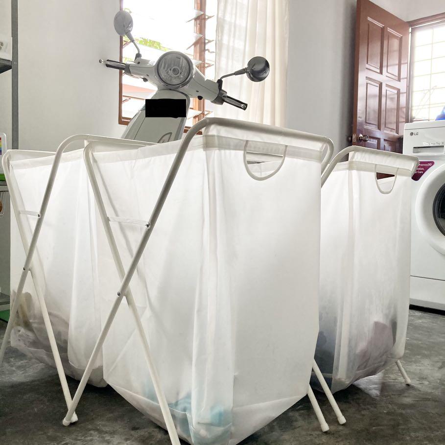 ikea laundry bag with stand home furniture others on carousell