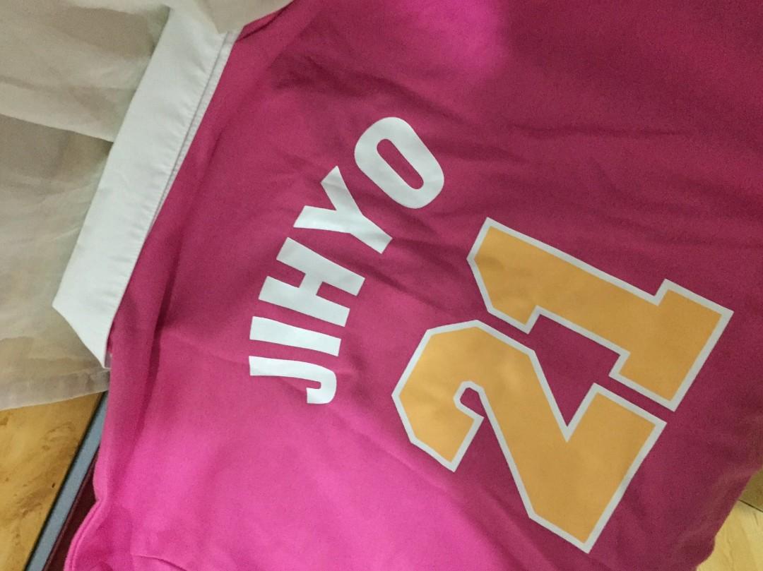 Jihyo Run 20X20 Twice University T-shirt (Pink, XL), Hobbies 