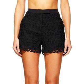 KOOKAI Black Lace Shorts Crochet Waist Defining Sheike Short Classic