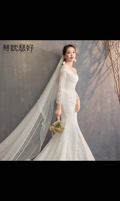 Fully Lace Wedding Dress Women S Fashion Bridal Wear On Carousell