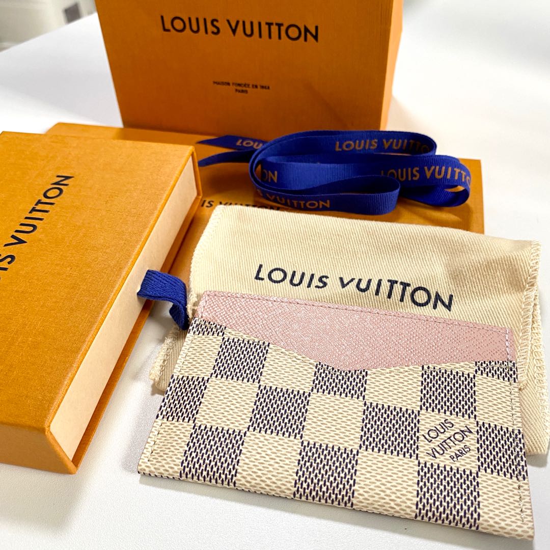 Louis Vuitton Damier Azur Card Holder Daily 2023-24FW, Pink