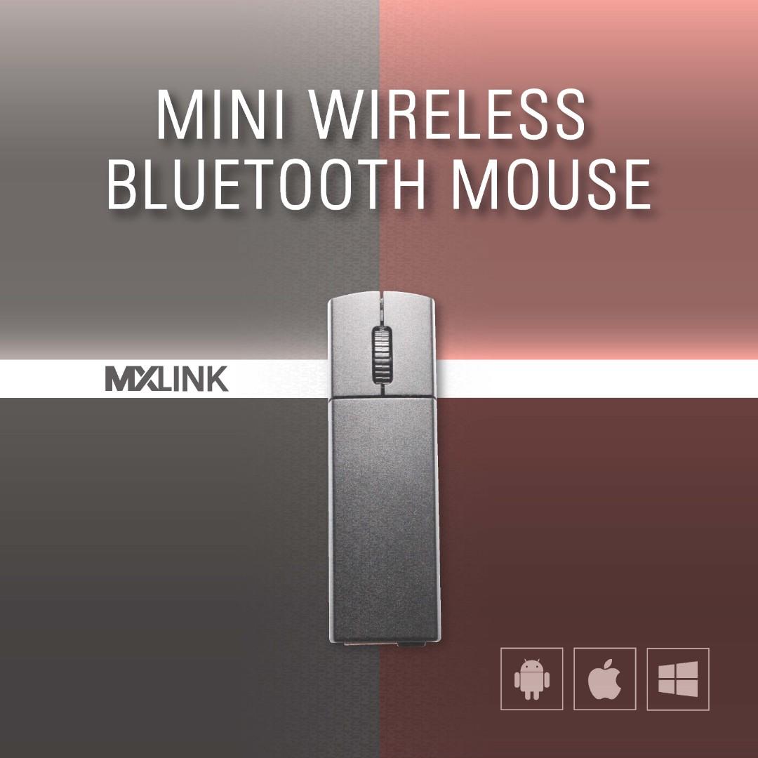 Mini Wireless Bluetooth Mouse (Category: Mouse & Mousepads) located in Singapore. Submitted by mxlink (Listing ID 1002439990, Image 1). Description: Mini Wireless Bluetooth Mouse - Dual Wireless Mode: 2.4GHz Wireless & BT 3.0 - Silent Click & Scroll Buttons - On-the-Go / Easy Portability - Ideal for Small Spaces - Ideal for Presentation & Business Traveller Product Specification: Colour: Black Material: ABS Dimension: 82(H) x 26(L) x 22(W)mm Weig