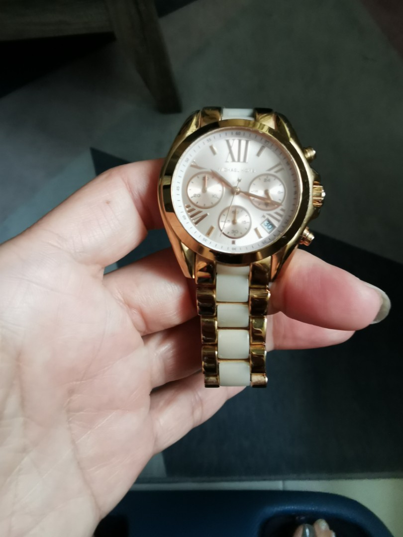 MK 6066 ceramic rose gold watch 