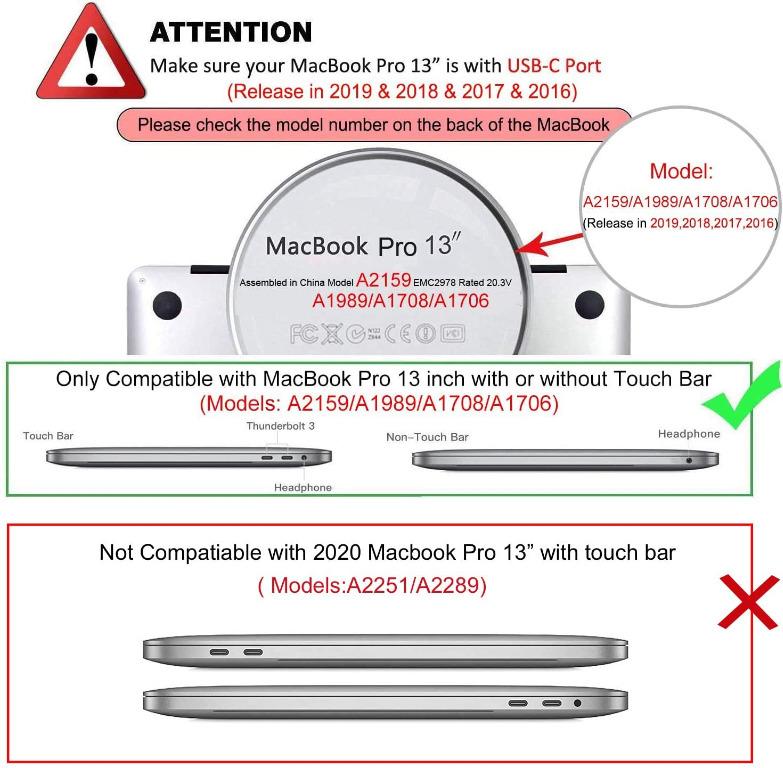 Mosiso Macbook Pro 13 Inch Case 19 18 17 16 Release 159 A19 A1706 A1708 Plastic Hard Shell Case Keyboard Cover Screen Protector Storage Bag Compatible With Macbook Pro 13 Black Electronics Others On Carousell