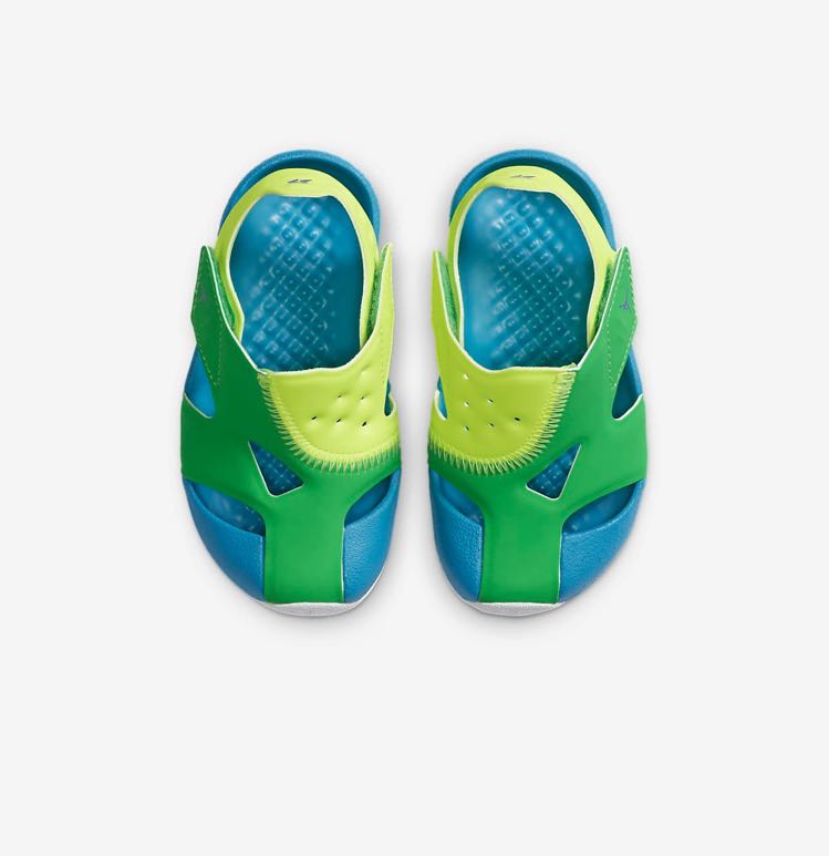 Green cheap jordan sandals