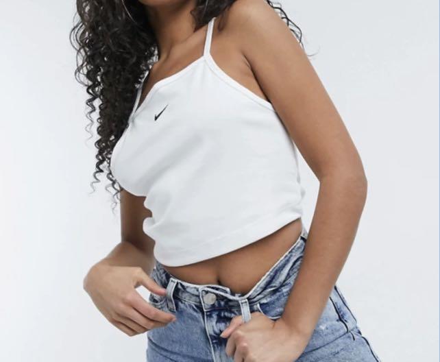 Nike high neck vest crop top Women s Fashion Tops Sleeveless on