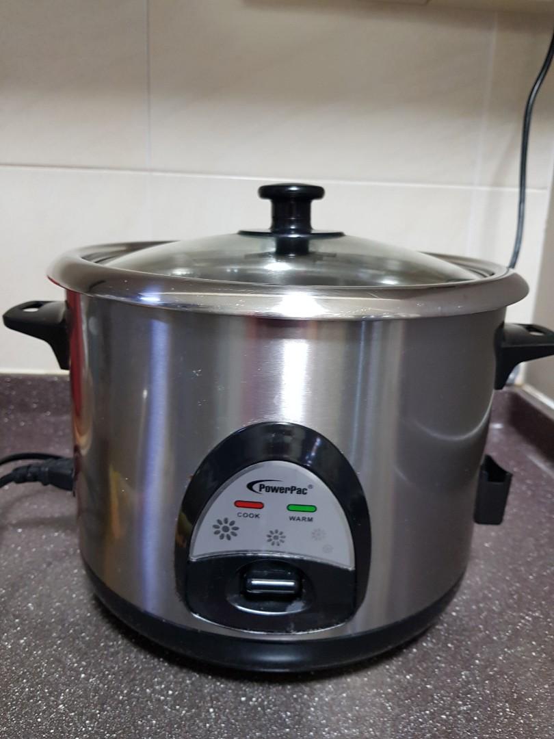 Old fashioned Rice cooker PowerPac 1.8L 10 cup, TV & Home Appliances