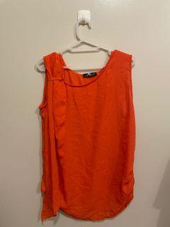 Orange Flowy Tank Top
