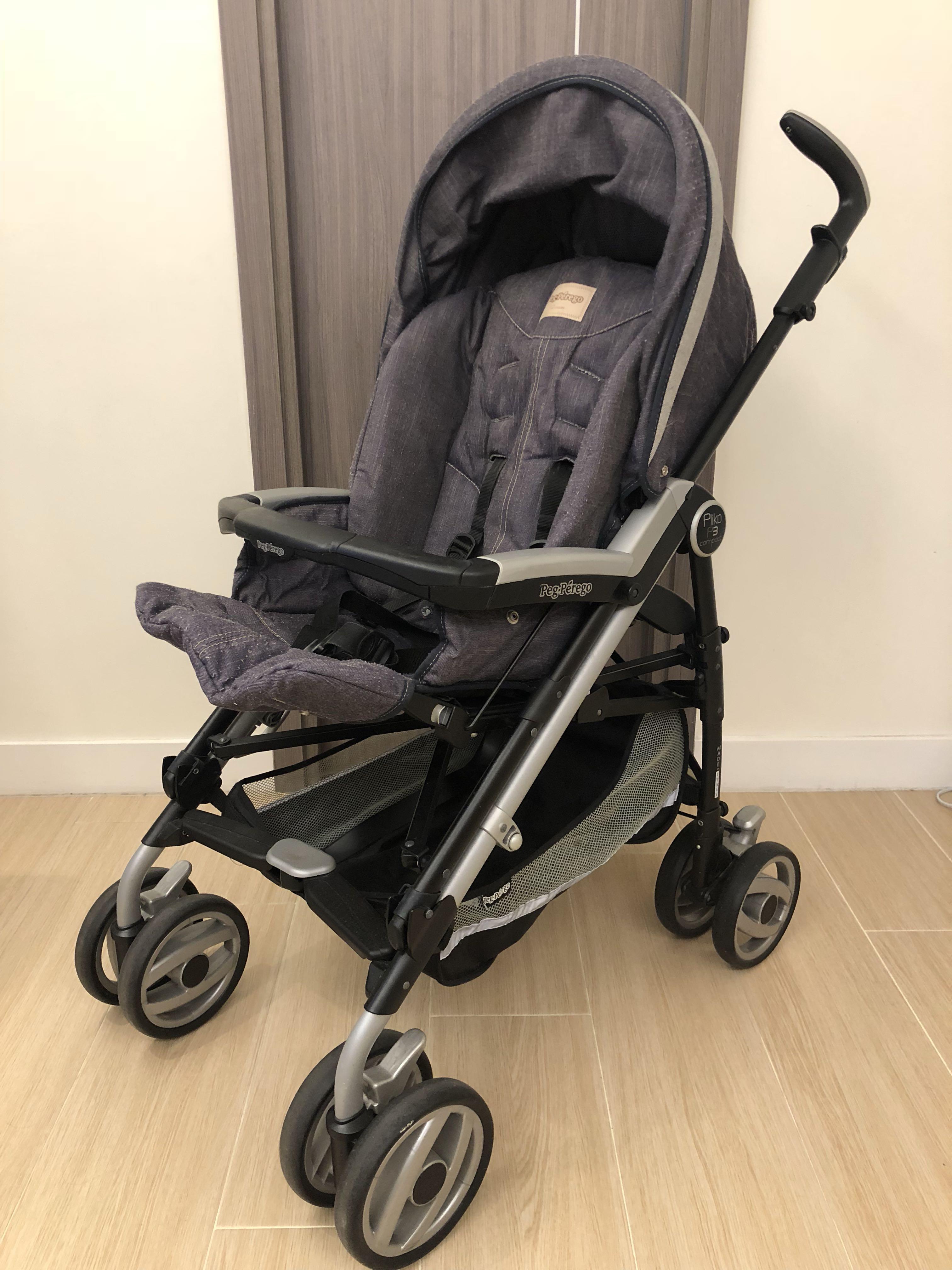 Peg Perego Pliko P3 Compact new born to 15kg Stroller Denim PP