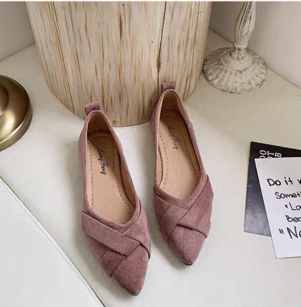 Pink flat shoes womens clearance
