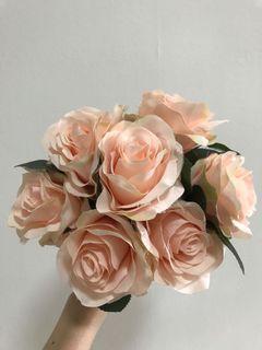 Pink rose flowers (artificial)