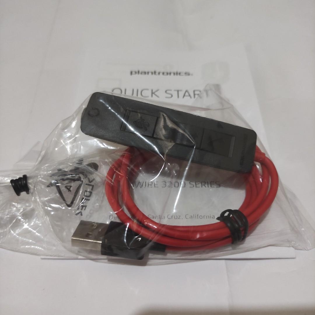 PLANTRONICS BLACKWIRE 3225 Stereo Wired Headset 3.5mm Jack and USB-A ...