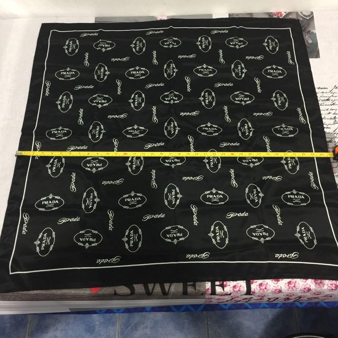 Prada milano sale silk scarf