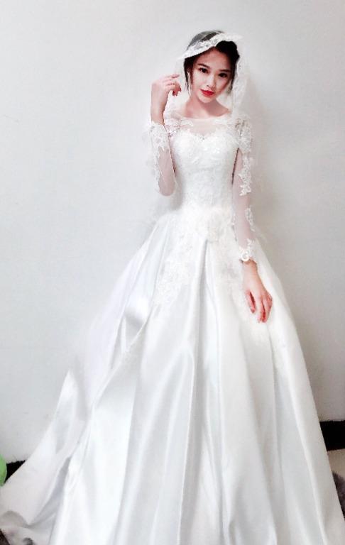 White long discount frocks for wedding