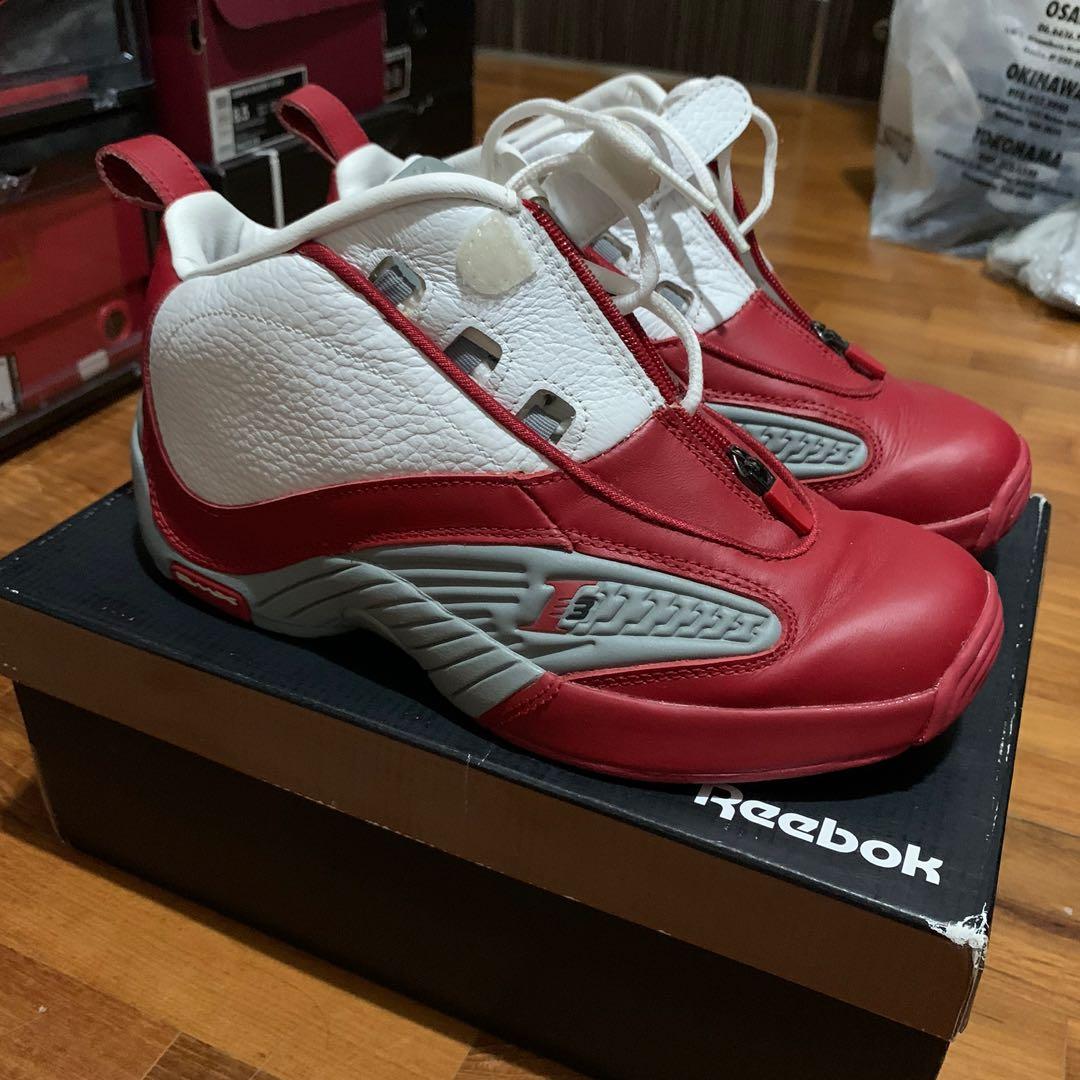 Reebok answer IV white red grey Men s Fashion Footwear
