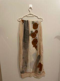 Sheer Floral Scarf