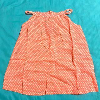 Size S (5-6 yo) Neon Orange Top - Crazy 8 Kid Girl Bright Orange Top #children #kidswear