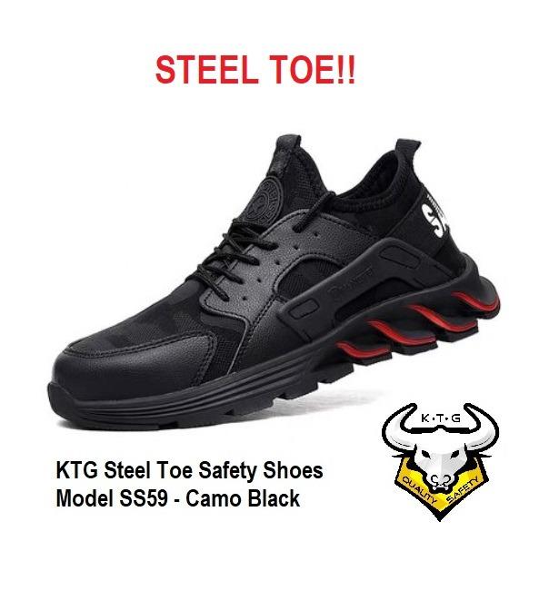 Steel Toe Safety Shoes SS59 Camo Black Men s Fashion Footwear Boots on Carousell