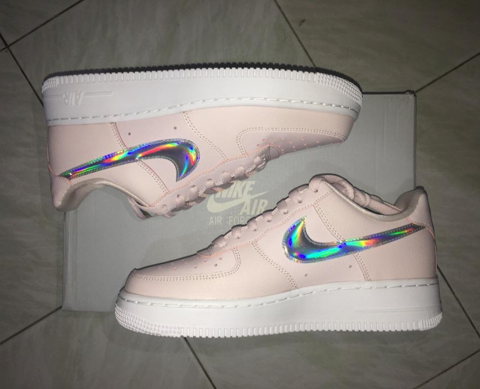SZ 7.5W AIR FORCE 1 LOW PINK IRIDESCENT, Women's Fashion, Footwear