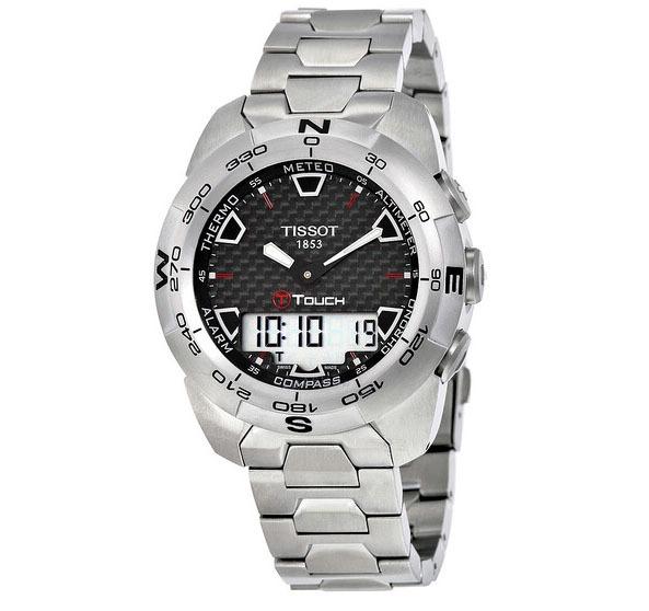 Tissot analog and digital watch top