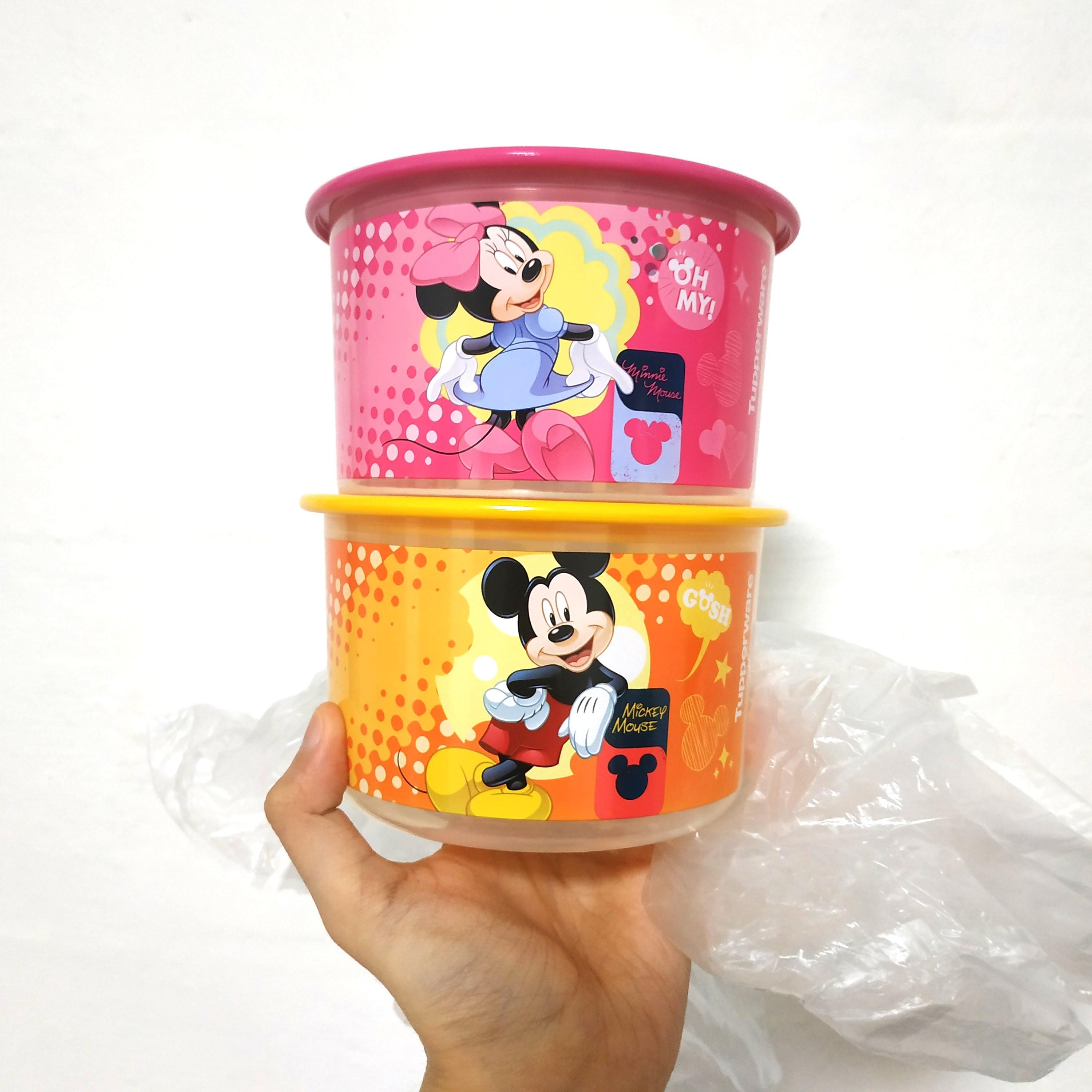 Tupperware (1) One-Touch Canister Size A Mickey and Minnie Mouse Christmas  Holiday