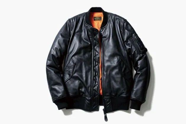uniform experiment x Alpha Industries Leather MA-1 Jacket 皮褸Size