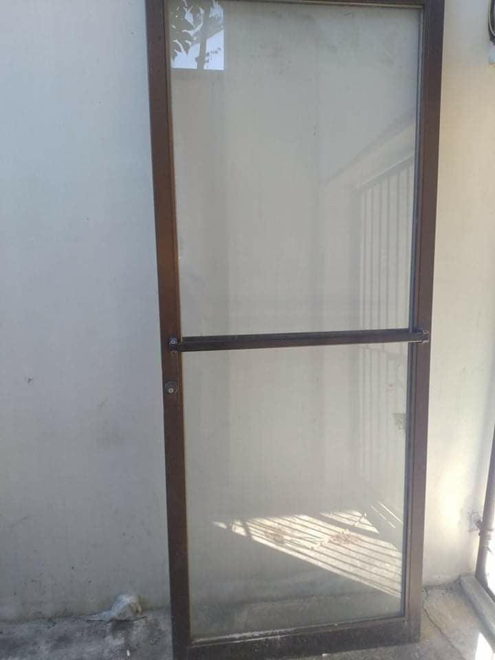 Used Glass Door with handle bar, Furniture & Home Living, Home Decor