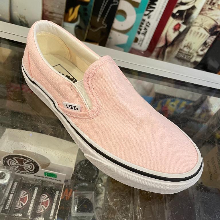 blushing slip on vans