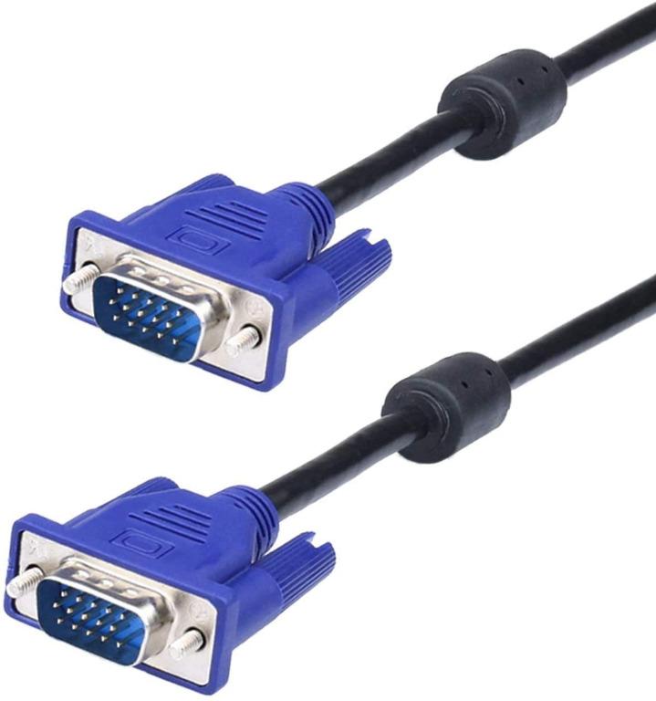 Weduda Vga To Vga Cable Vga Svga Male To Male Computer Monitor Cable 6feet 1 8m With Ferrite Cores Gold Plated Compatible For Hdtvs Displays Projectors And More Vga Enabled Devices Electronics Others On Carousell