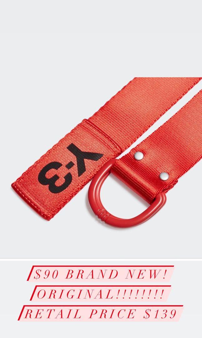 Y3 belt red cheap