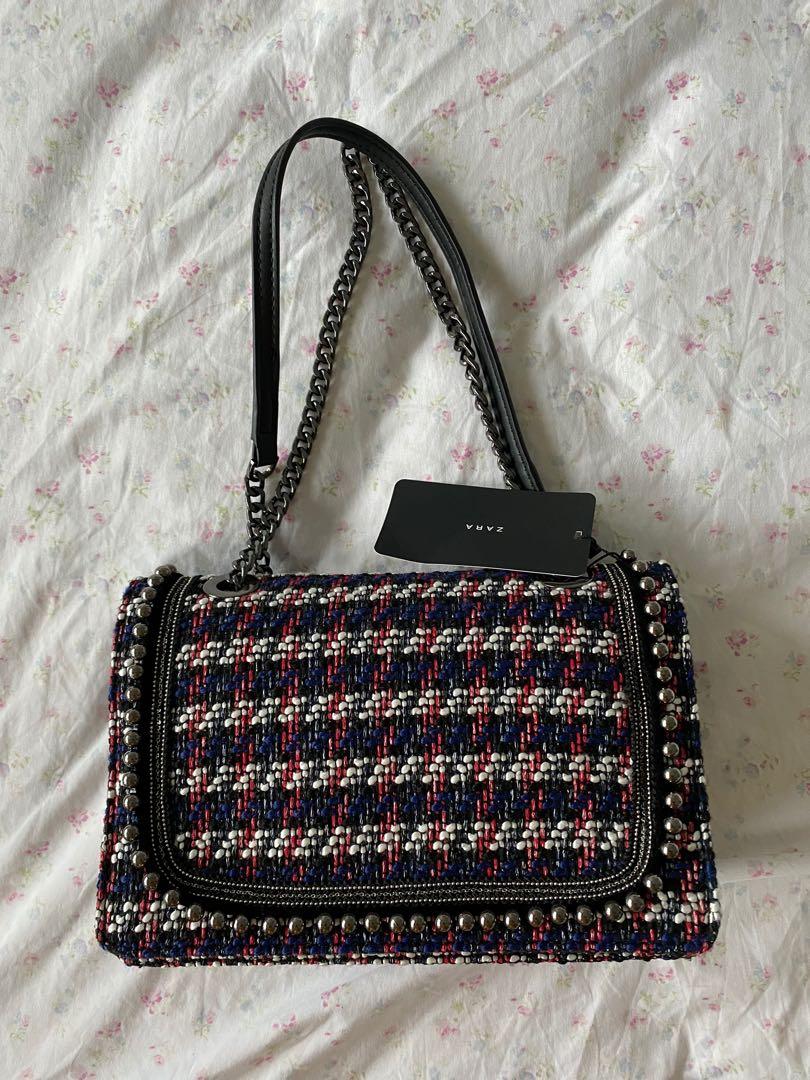 Tweed crossbody bag Zara Multicolour in Tweed - 30396996