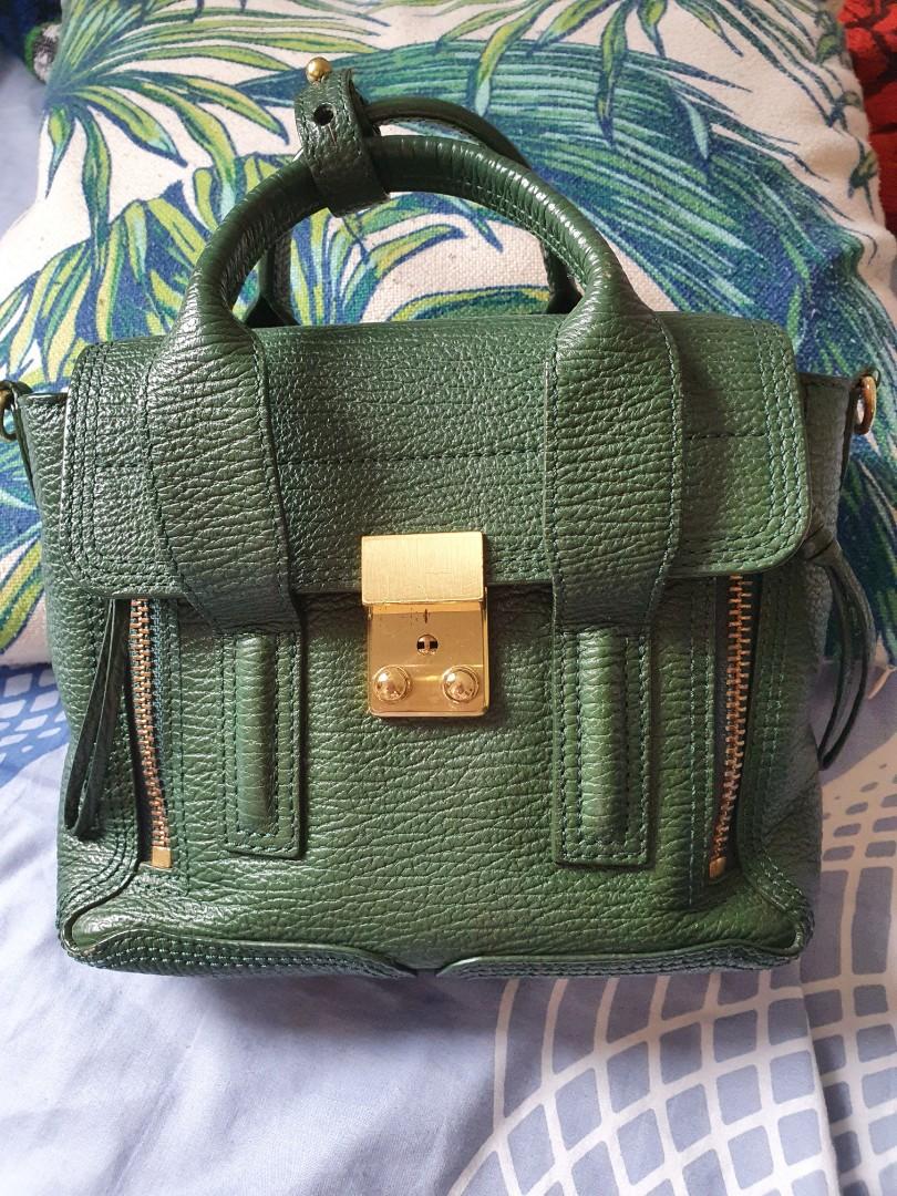 PHILLIP LIM Mini Pashli Satchel Bag Smooth Leather Astro Green Shw –  voilà.id