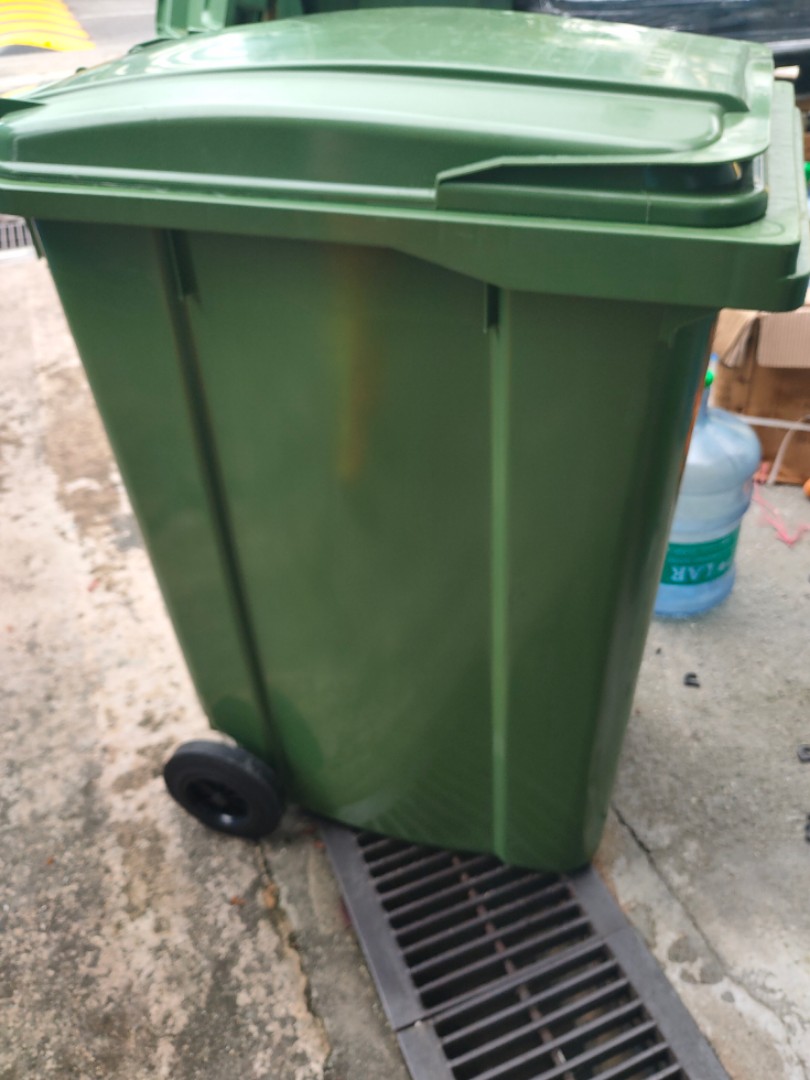 360L green rubbish bin, waste bin, general waste, home bins, bins with