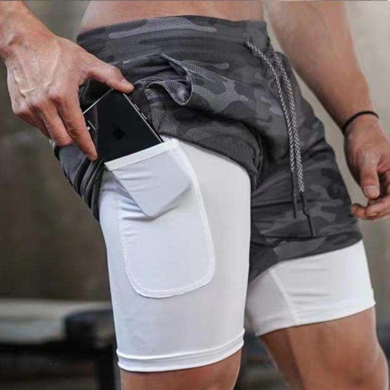 Mens gym shorts with phone pocket 2025