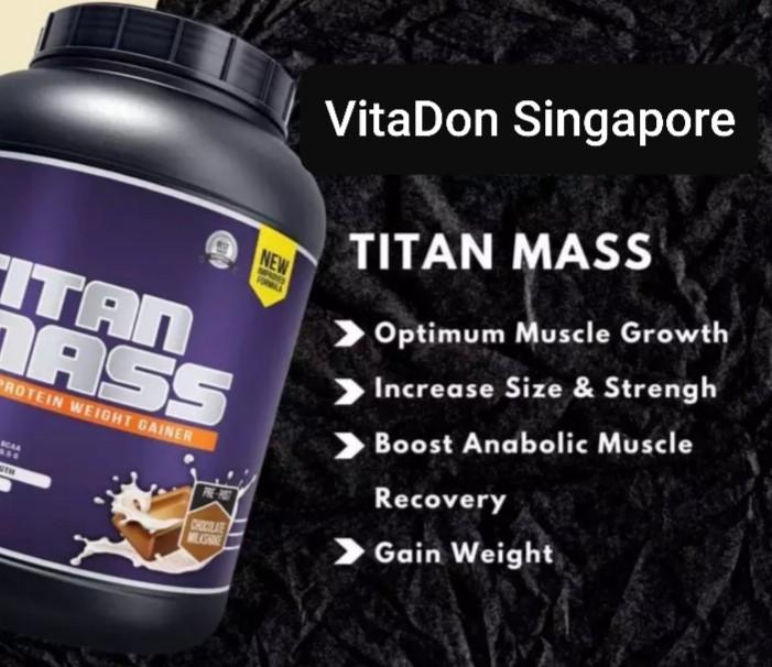 Agym Titan Mass Halal Mass Gainer Whey Protein Chocolate Flavour 2kg Health Nutrition Health Supplements Sports Fitness Nutrition On Carousell