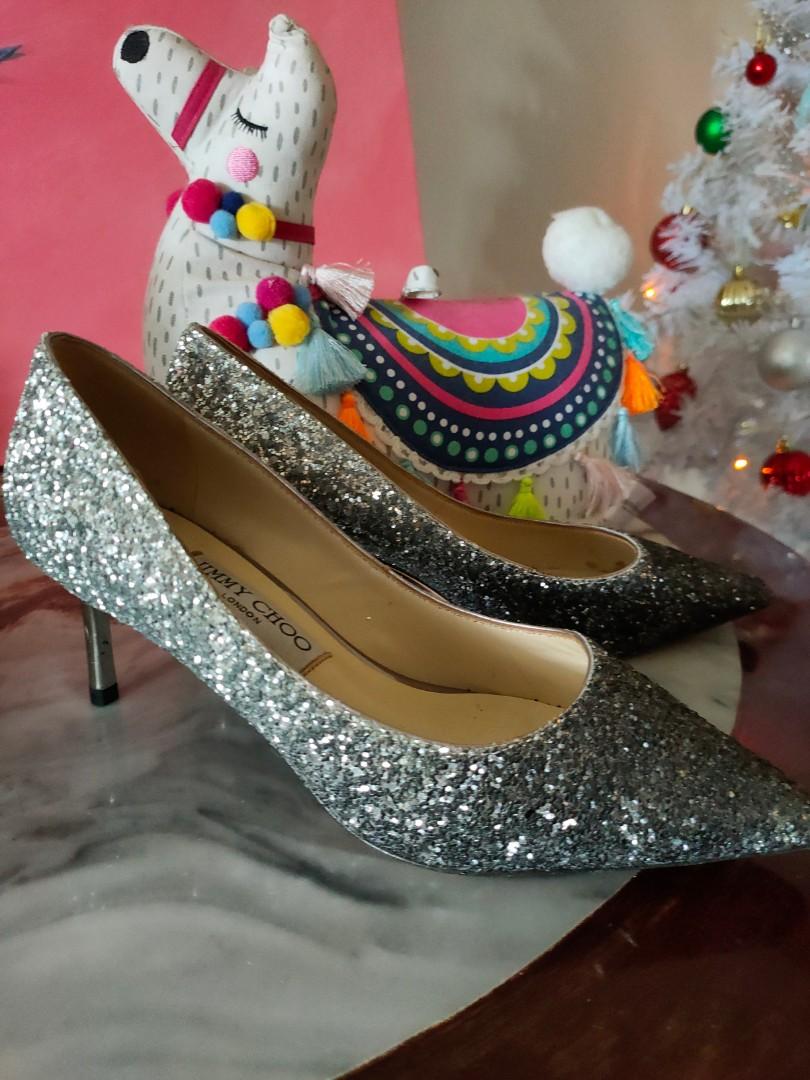 Authentic Jimmy Choo Romy glitter pumps Luxury Sneakers Footwear on Carousell