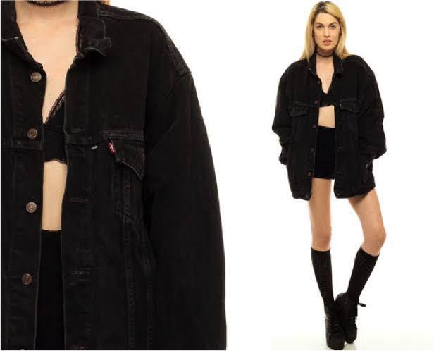 Authentic Levi's Oversized Black Denim Jacket Unisex, Women's Fashion, Coats,  Jackets and Outerwear on Carousell