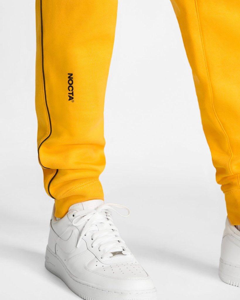 Authentic NOCTA Nike x Drake Fleece Track Pants University Gold