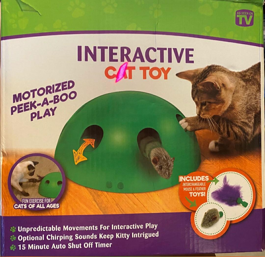 Automatic Pop N Play Interactive Motion cat toy mouse tease electronic pet toy Pet Supplies Homes Other Pet Accessories on Carousell