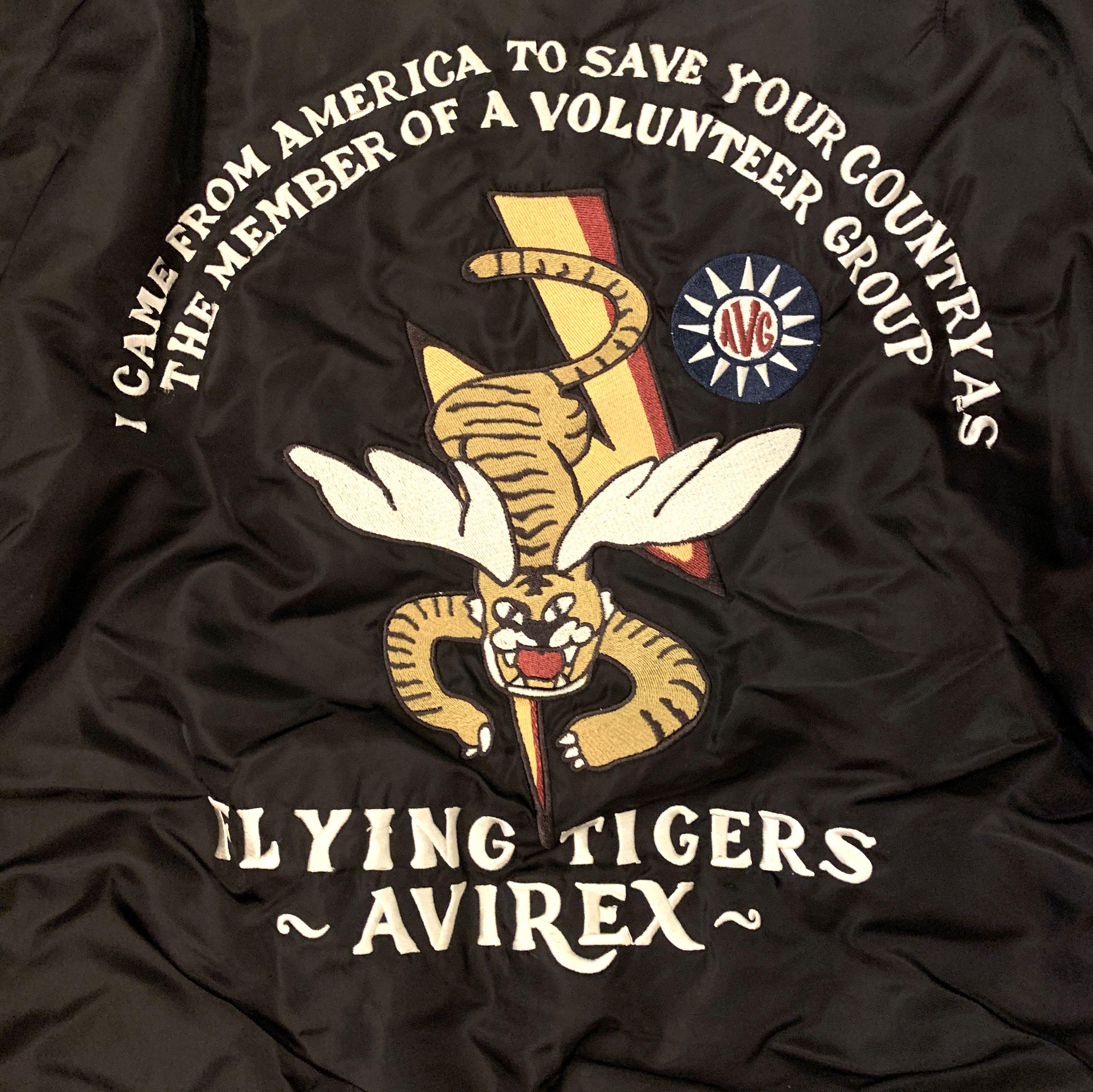 正版Avirex Flying Tigers MA-1 Flight Bomber Jacket L, 男裝, 外套及