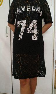 Black see through dress