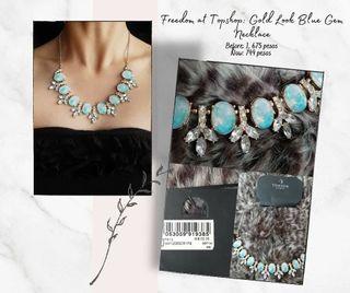 Brand new Gold Look Blue Necklace from Freedom at Topshop